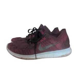 Nike Sneakers Red/Black Slip on Lace up Fly Knit 2017 Burgundy Running Shoes